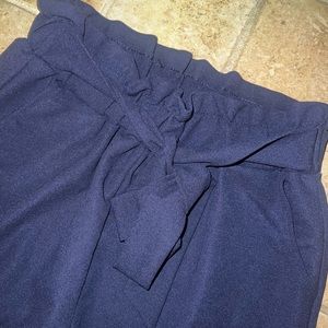 Shosho paper bag navy pants